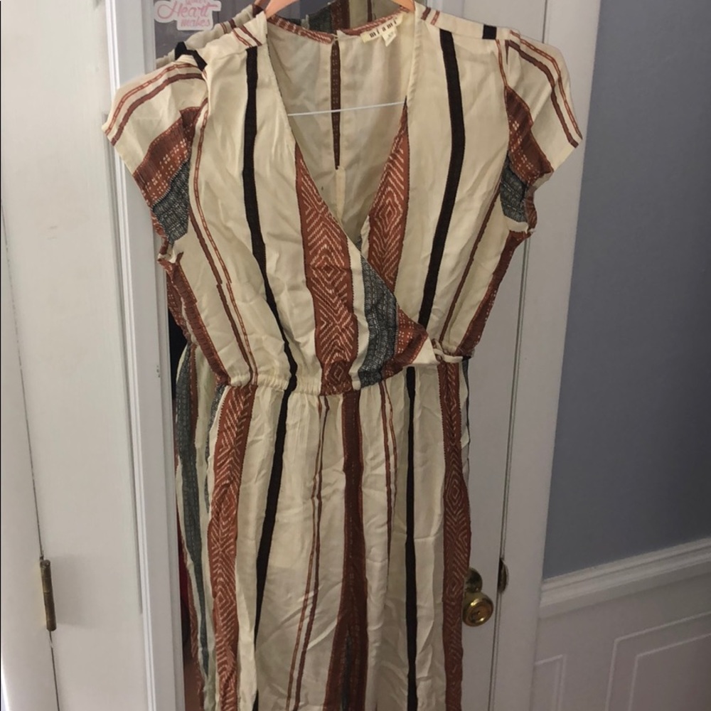 Striped Fall Jumpsuit - Picture 2 of 5